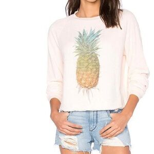 Pineapple Print Cream Top